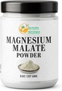 Herbs Botanica Magnesium Malate Powder Unflavored Magnesium Malate 8 oz Fine for DIY Blends, Smooth Mixing in Water, Juices, or Shakes Clean, No Fillers or Additives