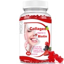Hydrolyzed Marine Collagen Gummies for Women | Vegan Collagen Support with Biotin, Vitamins C & E | Daily Beauty Supplement for Hair, Skin & Nails | Natural Fruit Flavor, Clean Formula