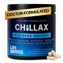 Life Happns Chillax, Calm Support Supplement, L Theanin, Magnesium, GABA und Saffron Ergänzungen für Entspannung, natürliche Mood Gesundheit Unterstützung für Erwachsene, Beruhigung und Relaxing, 60 Kapseln