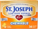 St.Joseph Chewable Aspirin Pain Reliever 81Mg Tablets, Orange - 36 Ea (Pack of 12)