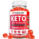 Keto ACV Gummi für Damen - Apfel Apfelessig Gummi mit Mutter, B Vitamine, Granatapfel und Rübenwurzel - Metabolismus, Vegan, Sugar-Free, 60 Ct