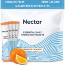 Nectar Hydration Packets - Elektrolyte Pulver-Packets - Kein Zucker oder Kalorien - Organische Fruchtflüssigkeit Täglich IV Elektrolyte Pulver für Dehydratation Relief und schnelle Rehydrierung (Orange 30 Pack)