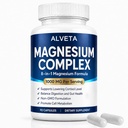 Alveta Magnesium Complex with 8 Essential Forms, 1000mg Magnesium Blend Supplements, Reduce Fatigue, Lower Cortisol, Balance Gut & Digestion, Boost Energy, Vegan, Non-GMO, 90 Capsules (1)