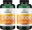 Swanson Vitamin C with Rose HIPS Immune System Support Skin Cardiovascular Health Antioxidant Supplement 1000 mg 250 Tablets (Tabs)