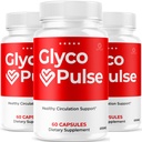 (3 Pack) Glyco Pulse Capsules - Official GlycoPulse Pills Advanced Premium Formula Support Maximum Strength, All Natural Ingredients Vitamins for Overall Health & Wellness, 180 Capsules for 3 Months