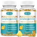 Magnesium Complex Gummies- Calm Chewable Gummies for Kids & Adults- Magnesium Glycinate, Taurate, Citrate, Malate, Supplement-Support Calm Stress Relief, Bone, Muscle, Mood Vegan, 120ct