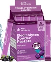 KEY NUTRIENTS Multivitamin Elektrolyte Pulver-Packets - Delicious Acai Berry 40 Pack Hydration Packets - Travel Hydration Powder - Kein Zucker, keine Kalorien, Glutenfrei - Made in USA