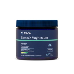 Trace Minerals Stress-X Magnesium, 350mg - Pulver-Magnesium-Ergänzung zur Unterstützung der Muskelentspannung & Erholung - Restaurierte Schlafunterstützung Mineralische Beilage - Zitronen-Lims-Flaschen, 7.9 oz (50 Servierungen)