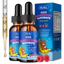 2 Pack Magnesium Drops for Kids - with L-Theanine Omega-3, Vitamin B6, D3, Zinc - Kids Magnesium Glycinate Liquid for Sleep, Relaxation, Calm & Focus - Raspberry Flavor