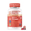 SmartyPants Kids Multivitamin Gummies with Omega 3 DHA/EPA, Vitamins D3, C, B12, B6, A, K, and Zinc, Gluten Free, Clean Label, Cherry Berry Flavor, 60 Gummies (30 Day Supply)