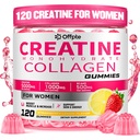 Creatine for Women, 6500mg Complex Creatine Monohydrate for Women with Collagen & BCAA for Muscle Growth, Focus, Pre&Post-Workout Chewbles, Sugar-Free, Non-GMO, 120Ct
