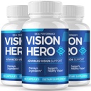 Vision Hero Capsules, Official VisionHero Eye Vitamins Supplement Pills - Maximum Strength, All Natural Formula Visual Wellness & Crystal Clear View, Vision Hero Advanced Support Reviews (3 Pack)