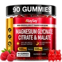 Magnesium Glycinate Gummies 500mg, Sugar Free Withe Ashwagandha, Magnesium Glycinate, Citrate, Magnesium Gummies for Adults, Chewable Supplements for Body Support, Zzz & Relaxation, 90 Count