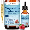 Magnesium Bisglycinate Liquid Drops – Patented Chelate Magnesium Glycinate 400mg for Restful Sleep, Muscle Relaxation & Calm – Raspberry Flavored, Gentle on Stomach – Vegan, Non-GMO for Adults