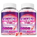 Methylated B Complex Vitamins Gummies for Women 40 Plus - B-Complex Vitamins B6 B1 B2 B3 B5, Methyl B12, Methylfolate, Biotin with Vitamin C, Omega-3, CoQ10 & Ashwagandha - Sugar-Free, Vegan, Non-GMO