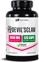 Healthfare Devils Claw Root | 2600mg Kräuterergänzung | 120 Vegan Kapseln | Konzentrierter Wurzelextrakt für Joint Support | Non-GMO, Gluten-Free | Made in USA