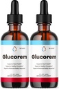 (2 Pack) Glucorem Drops - Official Glucorem Premium Liquid Drops All Natural Ingredients Support Advanced Formula for Overall Health & Wellness, Glucorem Supplement Reviews, 2 Bottles for 2 Months
