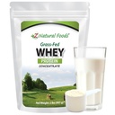 Z Natural Foods Grass-Fed Whey Protein Concentrate - Clean Whey Protein Powder from New Zealand - Cold Processed Pure Whey Protein with Essential Amino Acids for Nutrition & Fitness, Unflavored, 2 lbs