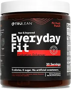 TRULEAN Everyday Fit Wasser Enhancer Zucker Freie Elektrolyt-Pulver-Getränke BCAA Mischung Keto Amino Säure Supplement Delicious Fruit Punch 30 Servierungen (Pack von 1)