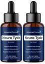 (2 Pack) NeuroTyde Drops - Neuro Tyde Support Premium Liquid Advanced Formula, Daily Neurotyde All Natural Ingredients Support Focus Memory for Overall Health & Wellness, 2 Bottles for 2 Months