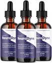 (3 Pack) NeuroDyne - Official NeuroDyne Drops Supplement Brain Support Advanced Formula, Neuro Dyne Liquid Premium All Natural Cognitive Focus Nerve Support for Health Wellness, 3 Bottles for 3 Months