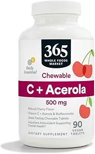 365 von Whole Foods Market, Vitamin C Plus Acerola C 500Mg, 90 Tabletten (Pack von 2)
