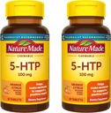 Natur Made Kaubare 5HTP 100mg, 5-HTP-Mood-Supplement, 30 5 HTP Kautabletten, 30 Tage Versorgung (Pack von 2)