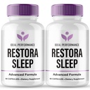 RestoraSleep Capsules, Official RestoraSleep Supplement for Brain Health & Memory Support - Maximum Strength, Advanced Formula Nootropic Pills, All Natural Restora Sleep Support Reviews (2 Pack)