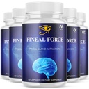 (5 Pack) Pineal Force Capsules, Official PinealForce Pills with All Natural Ingredients, Advanced Overall Health & Wellness Vitamin Supplement Formula Max Strength Multivitamin Support (300 Capsules)