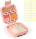 Dynippy Daily Pill Organizer 5 Komponenten Portable Moisture Proof Small Pill Case für Pocket Purse Travel Pill Box Portable Medicine Vitamin Fish Oil Holder Container (Pink)