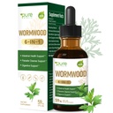 Wormwood Extract Drops Infused with Black Walnut, Clove & More for Intestinal Health & Gut Cleanse, 6-in-1 Herbal Digestive Support Liquid Tincture Supplement. Alcohol-Free, Non-GMO.2 oz