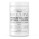 Collatine - Premium Collagen Peptides + Creatine with Vitamin C, Hyaluronic Acid and Magnesium for Skin, Hair, Nails, Bone & Joint, Muscle, Immune and Cognitive Aid (1.1 LB (500 G/17.6 OZ)