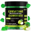 Creatine Monohydrate Gummies 8500MG for Men & Women - Creatine Gummies Sugar Free Pre Workout, Promote Muscle Growth, Boost Strength & Energy, 120 Count Green Apple