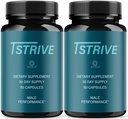 (2 Pack) Tstrive for Men - Official T Strive Pills for Men Advanced Formula Support for Maximum Strength, All Natural Ingredients Vitamins for Overall Health & Wellness, 120 Capsules for 2 Months