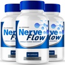 Nerve Flow for Neuropathy Supplements, Nerve Flow Capsules Advanced Nerve Health Pills Extra Strength All Natural Healthy Circulation & Stable Levels, Advanced NerveFlow Support Reviews (3 Pack)