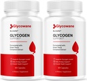 (2 Pack) Glycowane Capsules - Official Glycowan Advanced Glycogen Support Pills, All Natural Glycowane Supplement Maximum Strength Vitamin Health & Wellness Reviews, 120 Capsules for 1 Months
