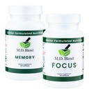 Brain Supplements For Memory And Focus Set With L-Tyrosine, Phosphatidylserine, Bacopa Monnieri, Ginkgo Biloba & Ashwagandha, Mental Clarity Supplements For Daily Brain Support, 60 Capsules