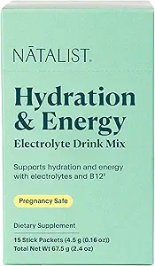 NATALIST Hydration & Elektrolyt Energy Drink Mix Powder Easy Prep Daily Essentials Mineral & Vitamin Replenishment für Frauen Koffein Free Vegan Berry Flavor - 15 Paket Servierungen