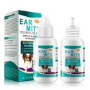 Ear Mite Treatment for Dogs and Cats,Ear Infection Treatment Drops,Relief for Dogs and Cats Suffering from Ear Mites, Pets Ear Cleaning Drops with Soothing Aloe for Dog & Cats (1.5 Fl Oz (Pack of 2))