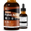 DETOXYNIC Liquid Fulvic Acid Drops for Energy Stamina & Immune System, Humic Fulvic Acid Supplement with Herbal Extract Ashwagandha Red Ginseng Elderberry | Vegetarian, Non-GMO & Gluten Free | 2 fl oz, 2-Month Supply