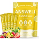 Electrolytes Powder Packets Sugar Free - Liquid Daily IV Drink Mix for Rapid Hydration & Party Recovery | 8 Vitamins & 7 Electrolytes | Non-GMO | No Color Additive |20 Sticks (V2-Lemon)