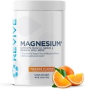 Revive MD-Magnesium-Pulver-Ergänzung - Magnesiumkarbonat & Taurat-Pulver-Getränke unterstützt gesunde Knochen, Muskeln und Nerven - Vegan-Friendly, Gluten-Free & Soy-Free - 30 Servierungen, Orange