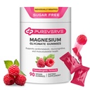 Magnesium Glycinate Gummies 300mg - 90 Count Individually Wrapped, Low-Allergy Formula, Supports Cardiovascular Health, Cognitive Function & Muscle-Bone Strength, Non-GMO, Gluten & Soy Free