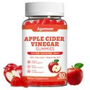 Apple Cider Vinegar Gummies for Daily Wellness, Digestive Support & Natural Energy, Sugar Free ACV Gummies with Vitamin B6 B12 Folate, Natural Apple Flavor, Vegan 60 Count