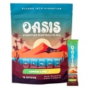 Oasis Electrolyte Powder - Sugar Free, Zero Calorie, Natural Flavor Hydration Packets for Workout or Going Out | ORS Hydration Powder Solution with 5 Electrolytes, Vitamin C | Lemon Lime (16 Sticks)