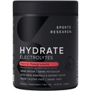 Sport Research® Hydrate Elektrolyte Pulver - Sugar-Free & Naturally Flavored with Vitamins, Minerals, and Coconut Water - Unterstützt Hydration - Kirschgranat - 90 Servierungen