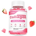 Kollagengummis für Frauen Männer, hydrolysierte Collagen Peptide Typ I,II,III,V,X mit Biotin, Vitamin C A B D E für Haut-Haarnägel J0ints, Immunität Energy Digestion, Sugar Free, 60 Count