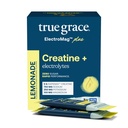 True Grace ElectroMag + Creatine Monohydrate - 16 Stick Packs - Lemonade - Electrolyte Powder for Rapid Performance - Sodium, Potassium, Magnesium, Chloride - Zero Sugar - Non-GMO - 16 Servings