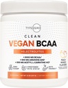 Ultra Clean Vegan BCAA Pulver + Elektrolyte (Peach Mango | 6G) 2:1:1 Sugar-Free/No Sucralose BCAAs Amino Acids Supplement für Damen/Men - Best BCAA Vegan Amino Acids After Post Workout Recovery Drink