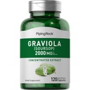 Piping Rock Graviola Soursop Kapseln | 2000 mg | 120 Graf | Blatt Ergänzung | Konzentrierte Kräuterfrucht Extrakt | Non-GMO, Glutenfrei